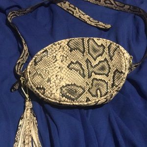 Faux snake skin fanny pack